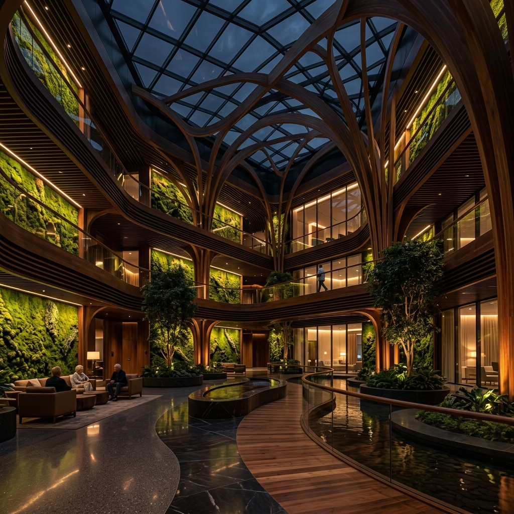 Striking Biophilic Hospital Interior